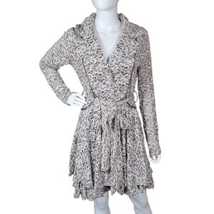 Anthropologie Ryu Jacket Womens M‎ Cream Brown Lace Romantic Coquette Victorian